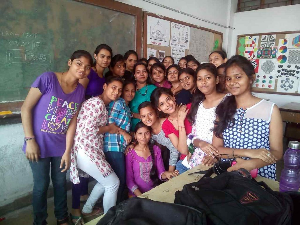 Students with Mentor at Sukriti Professional Academy