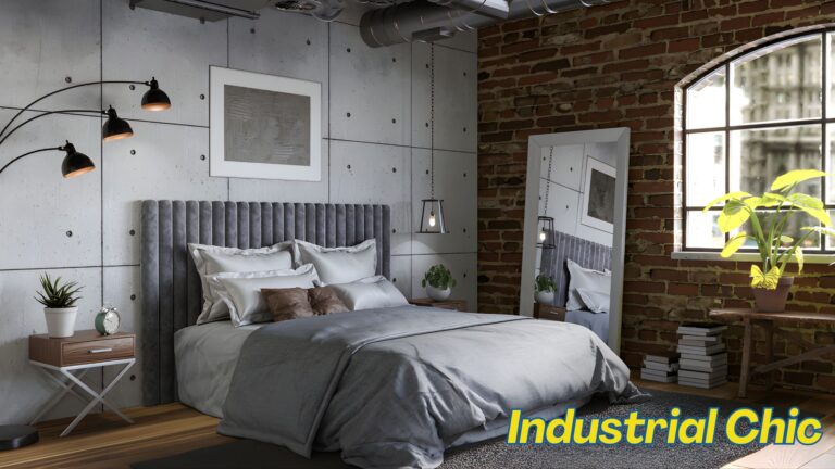 industrial chic bedroom